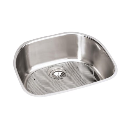Elkay Stainless Steel 23-9/16 X 21-1/8 X 10 Single Bowl Undermount Sink Kit EGUH211810DBG